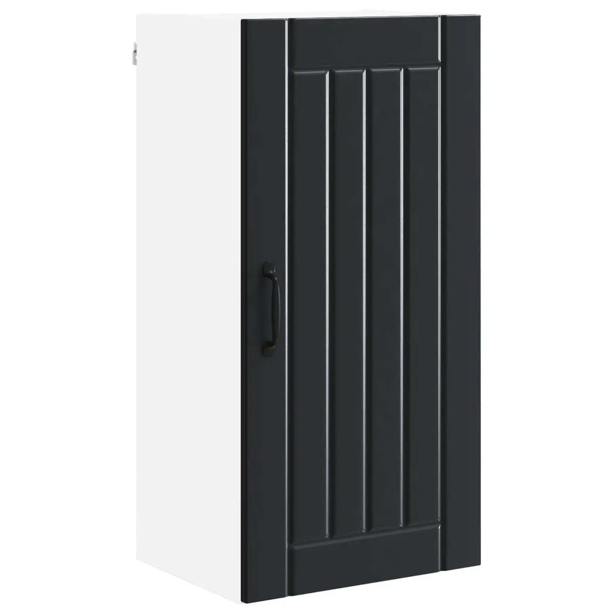 Black Engineered Wood Wall Cabinet 40x31x80cm