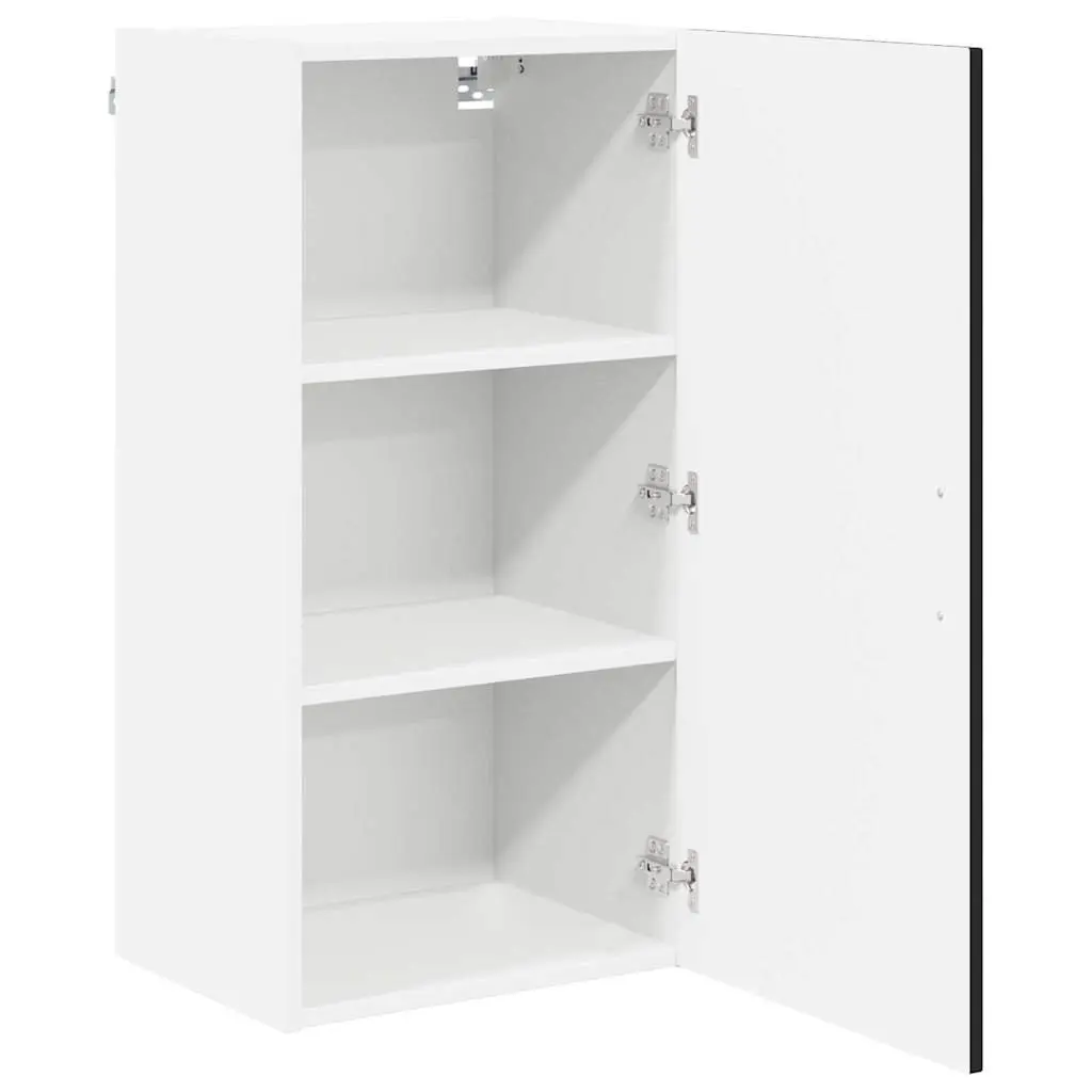 Black Engineered Wood Wall Cabinet 40x31x80cm