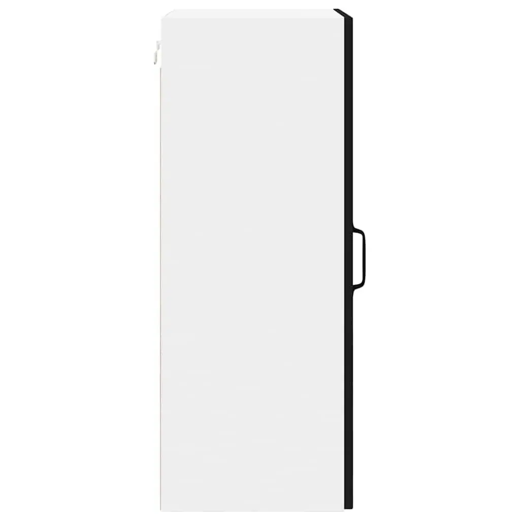 Black Engineered Wood Wall Cabinet 40x31x80cm