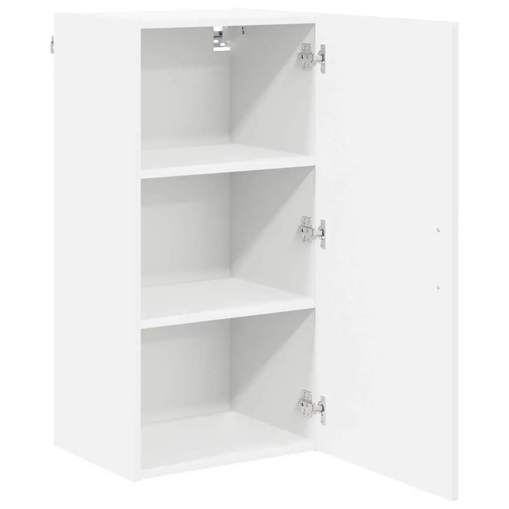 Wall Cabinet Kitchen Storage Unit High Gloss White Engineered Wood 40x31x80cm