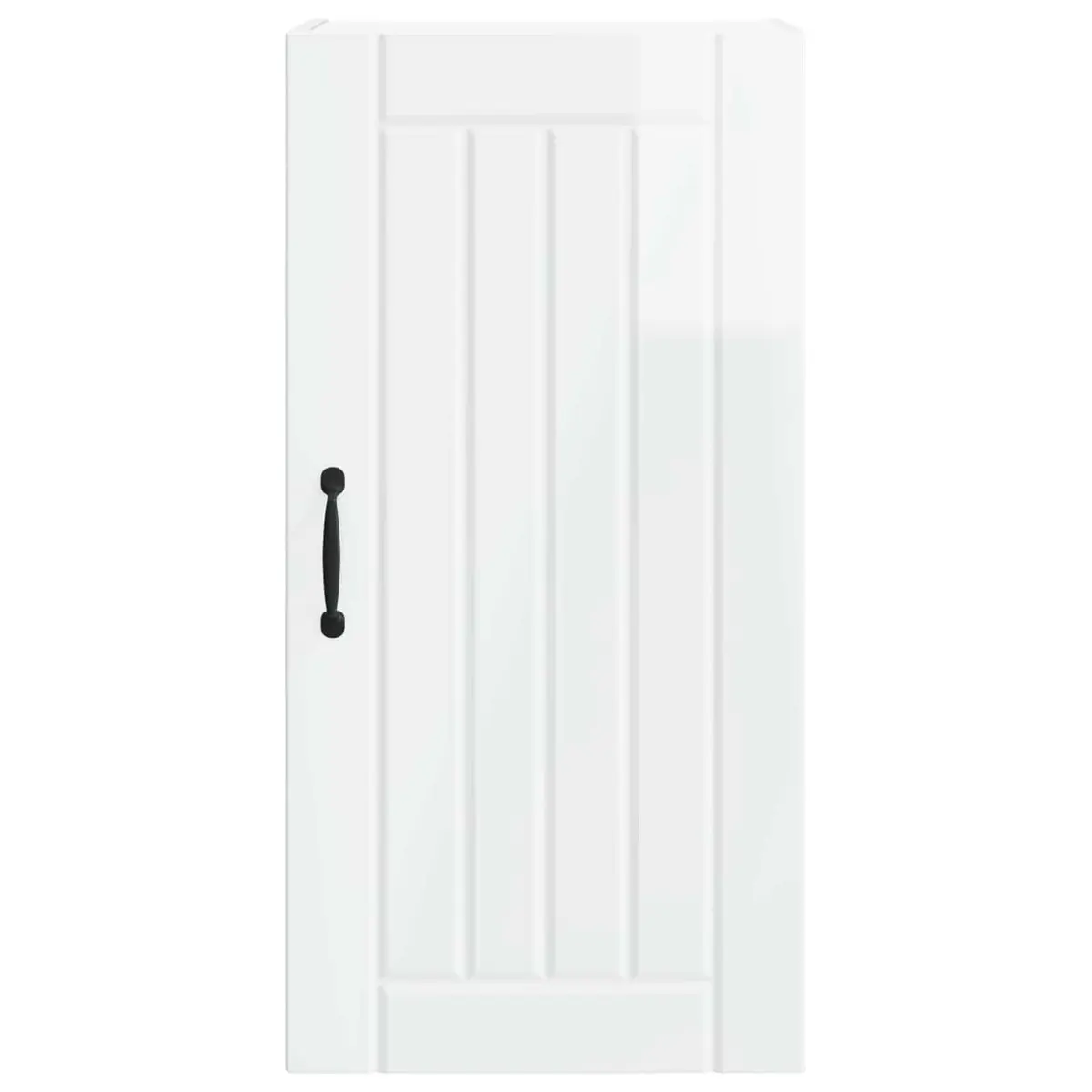 Wall Cabinet Kitchen Storage Unit High Gloss White Engineered Wood 40x31x80cm