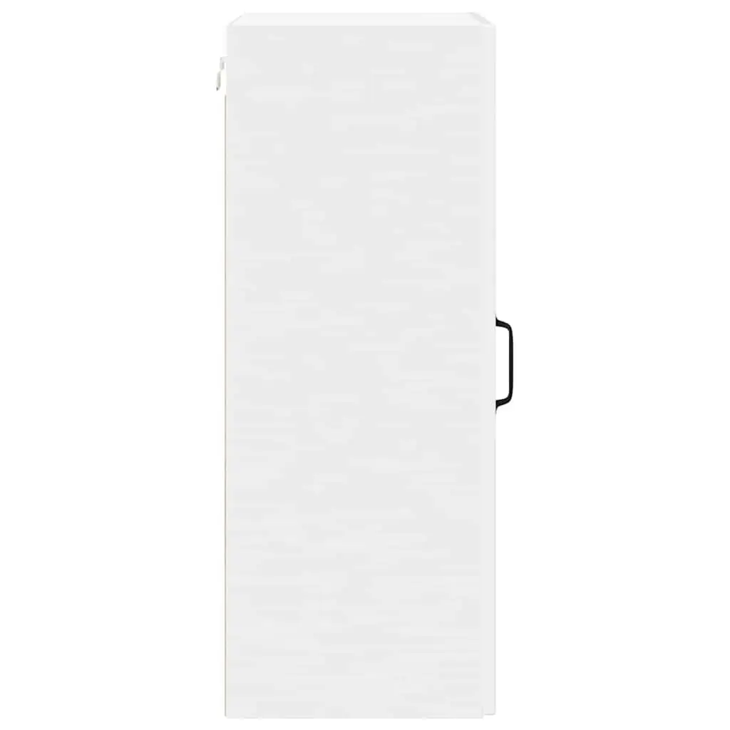 Wall Cabinet Kitchen Storage Unit High Gloss White Engineered Wood 40x31x80cm