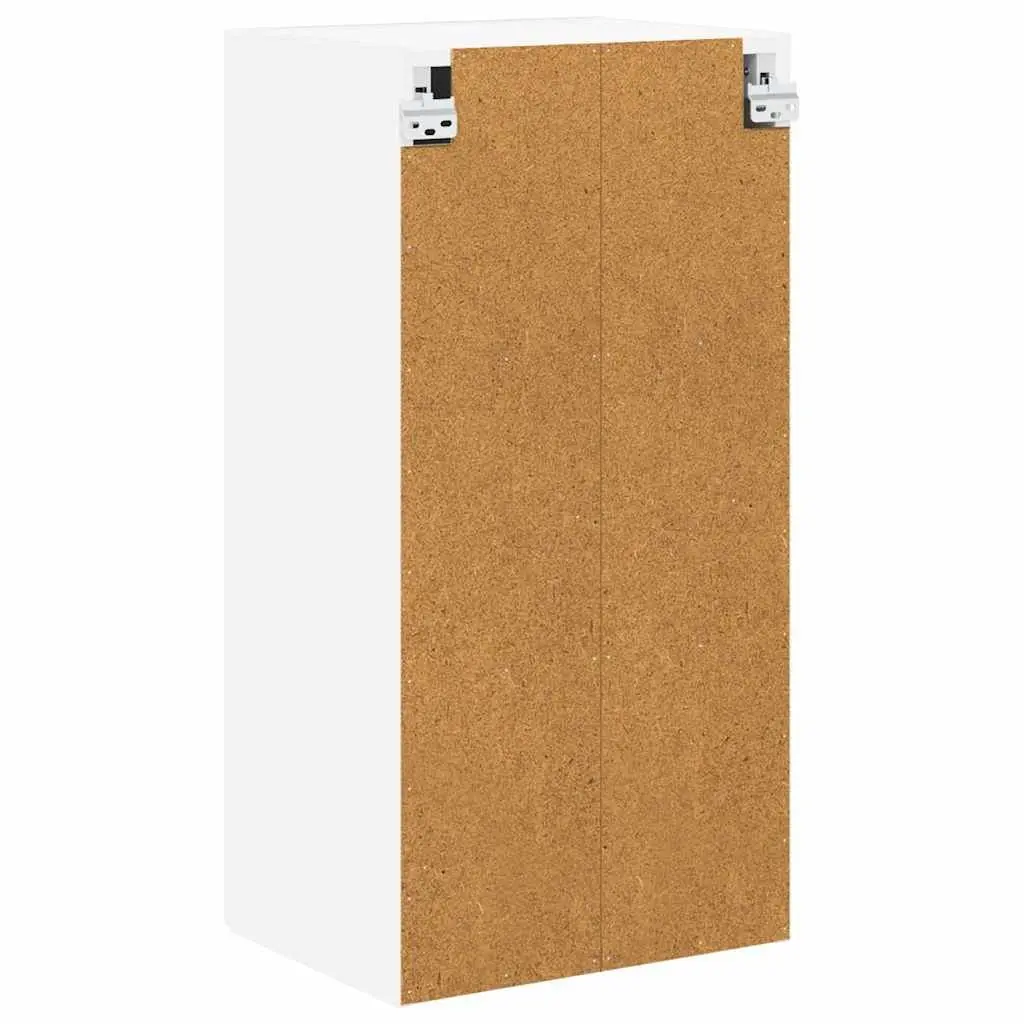 Wall Cabinet Kitchen Storage Unit High Gloss White Engineered Wood 40x31x80cm