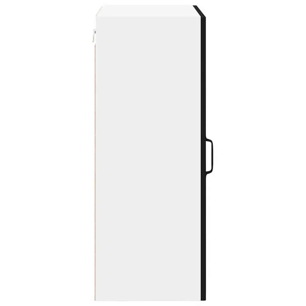 Wall Cabinet Kitchen Storage Dishwasher Panel Black Engineered Wood Furniture