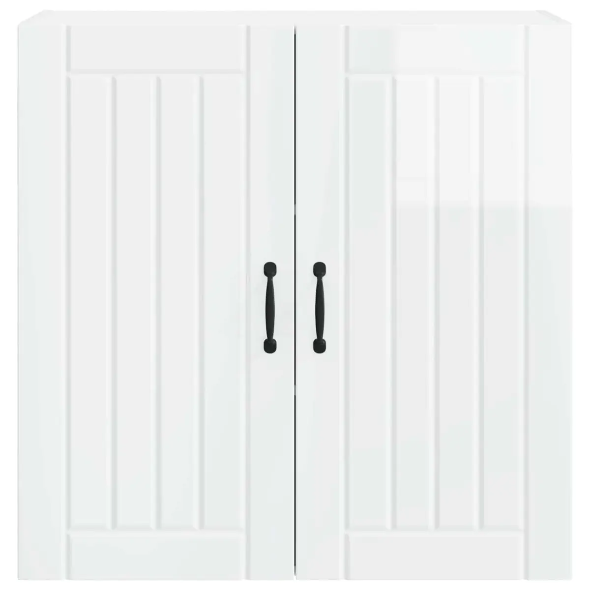 Wall Cabinet Kitchen Storage Dishwasher Panel High Gloss White 80x31x80cm