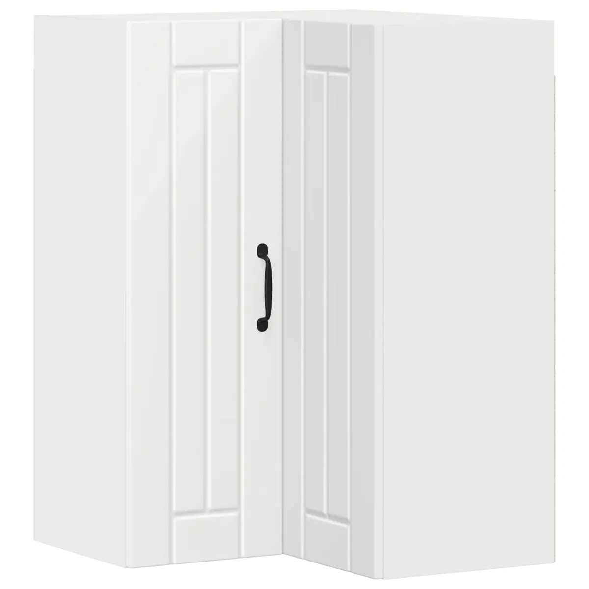 Wall Corner Cabinet White Engineered Wood Kitchen Storage Cupboard 57x57x80cm