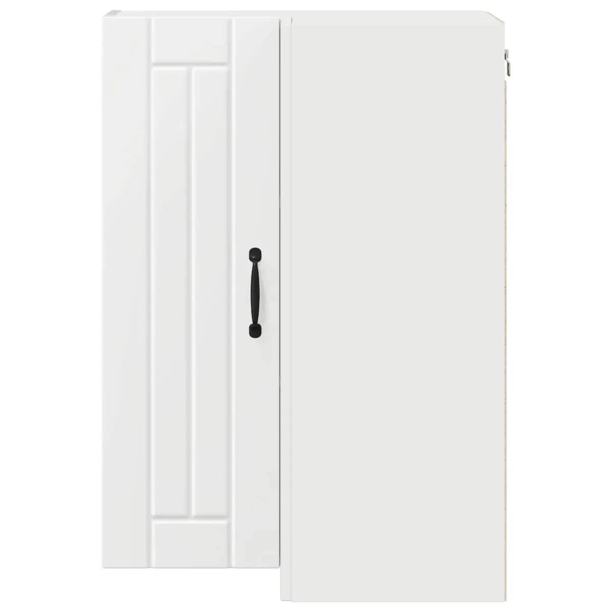 Wall Corner Cabinet White Engineered Wood Kitchen Storage Cupboard 57x57x80cm