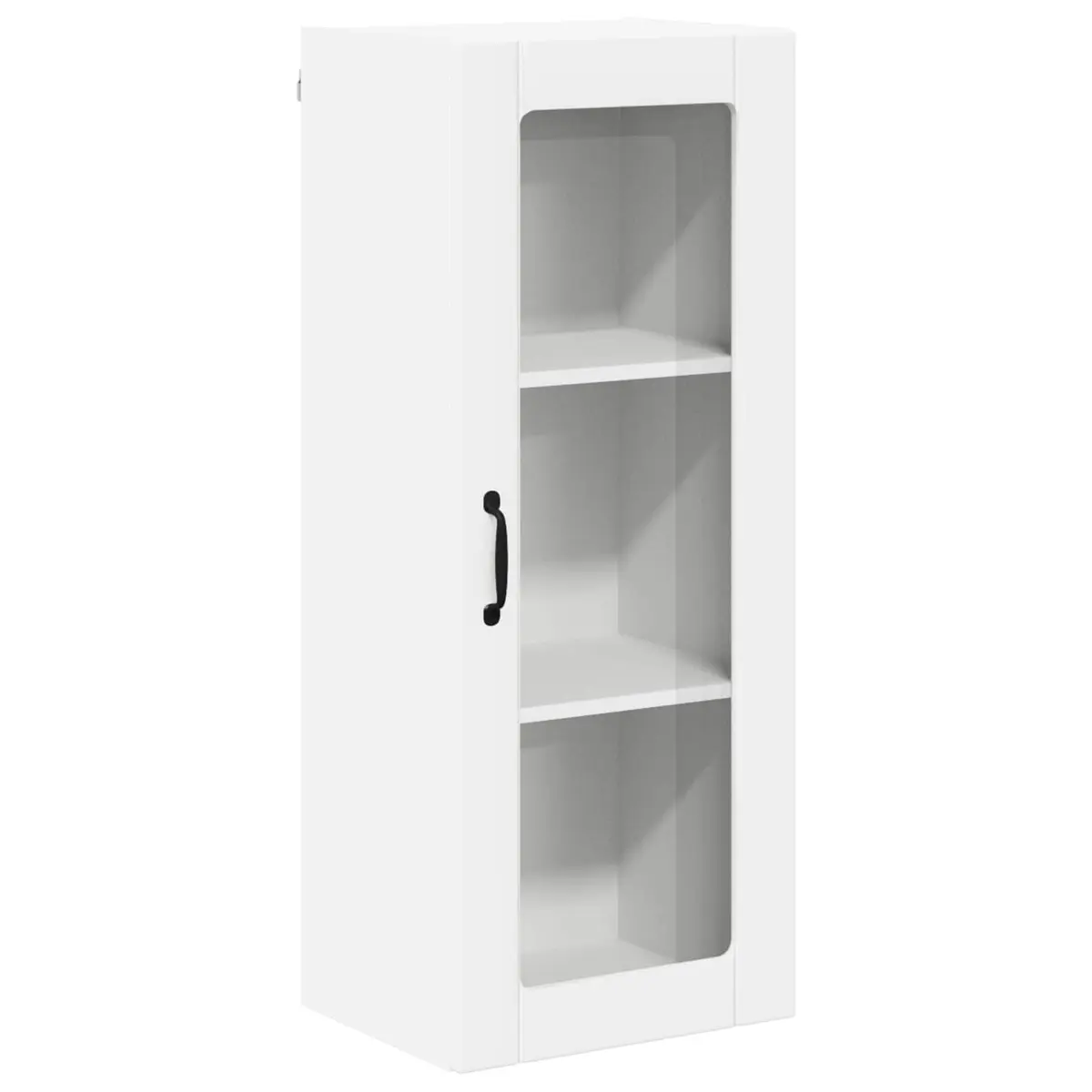 Wall Glass Cabinet Kitchen Storage Unit White Engineered Wood 40 x 31 x 100 cm