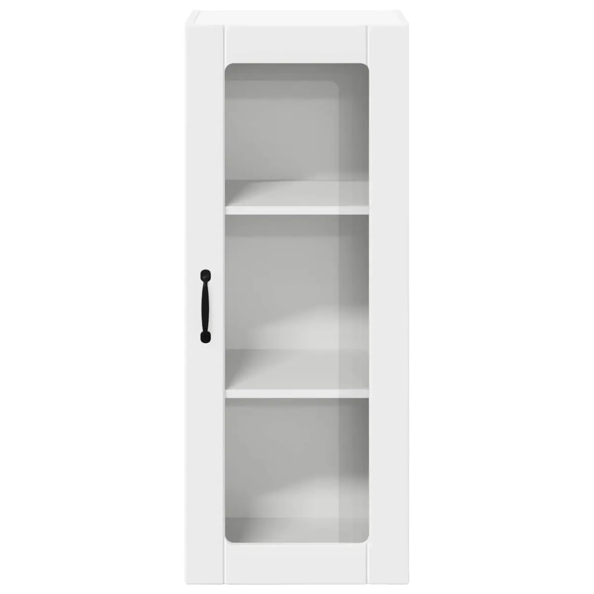 Wall Glass Cabinet Kitchen Storage Unit White Engineered Wood 40 x 31 x 100 cm