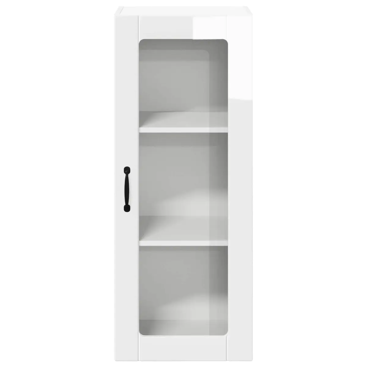 High Gloss White Kitchen Wall Glass Cabinet