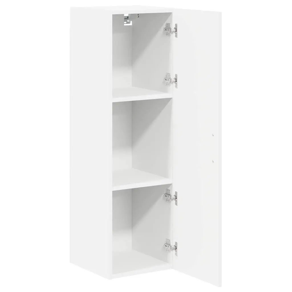 Wall Cabinet Kitchen Storage Unit 30 x 31 x 100 cm White Engineered Wood Modern