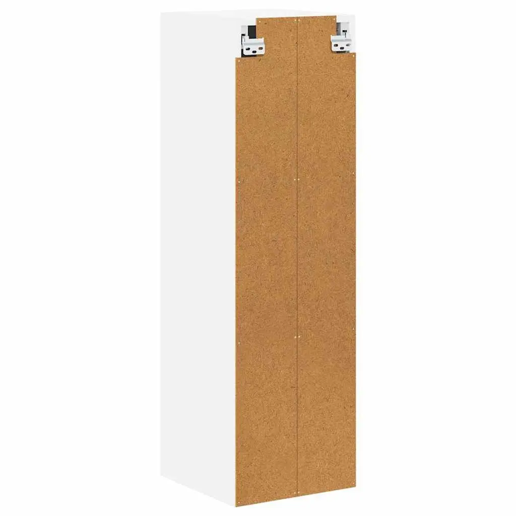 Wall Cabinet Kitchen Storage Unit 30 x 31 x 100 cm White Engineered Wood Modern
