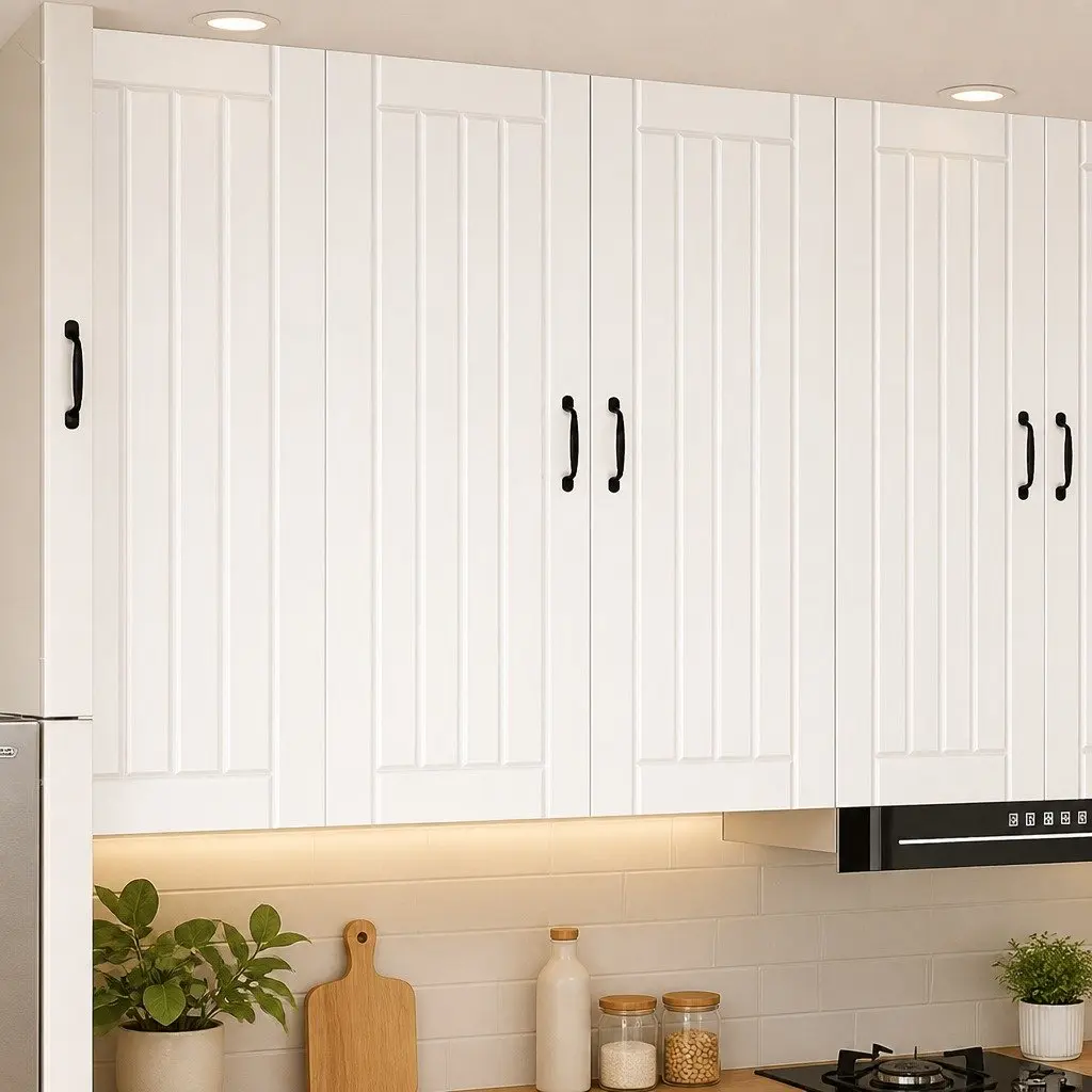 Wall Cabinet Kitchen Storage Engineered Wood High Gloss White 80 x 31 x 100 cm