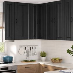Specifications of Black Corner Wall Cabinet for Kitchen 57x57x100cm