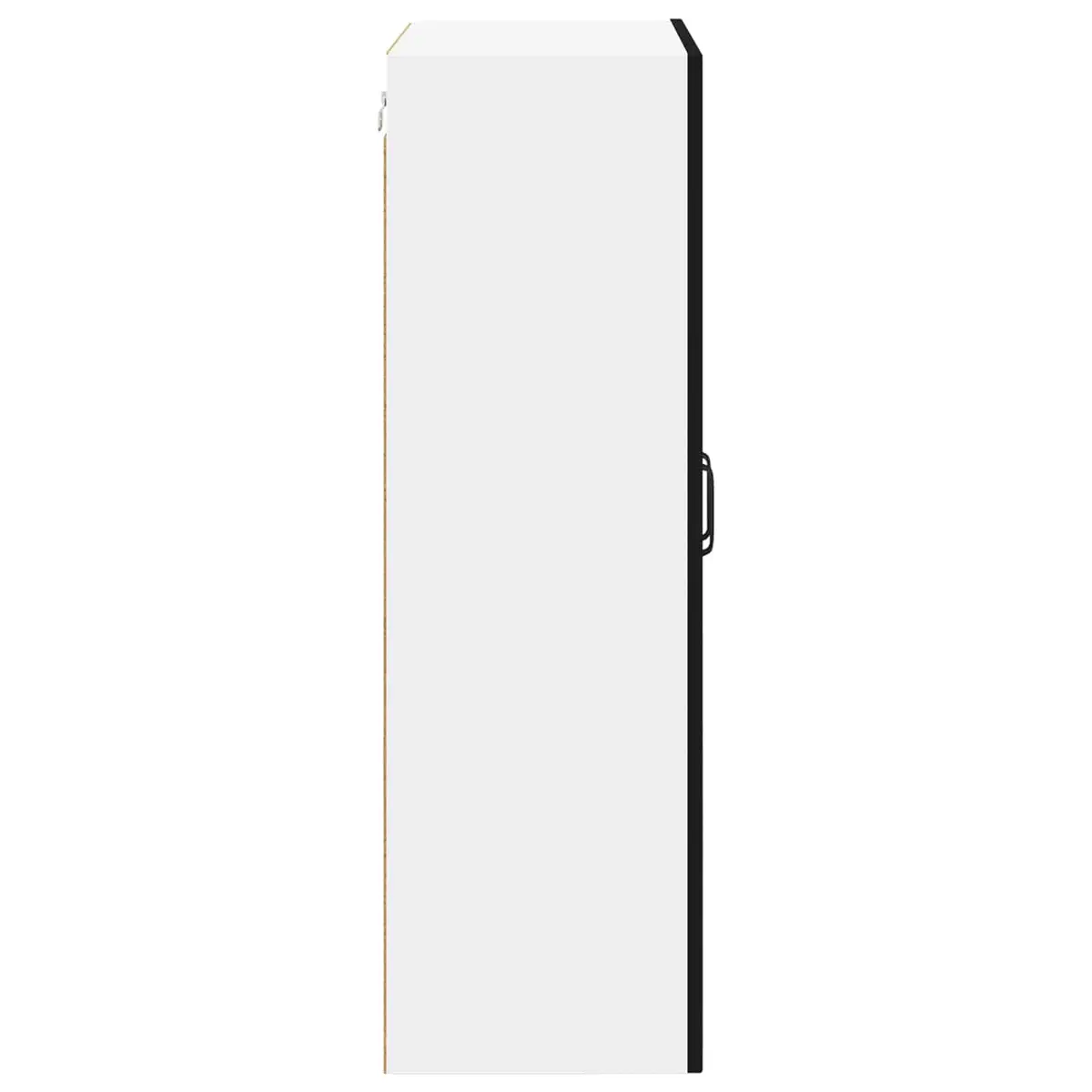Wall-Mounted Glass Cabinet 60x31x100cm Black Engineered Wood