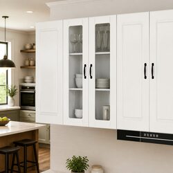 Wall Glass Cabinet Dimensions: 60x31x100cm, High Gloss Finish