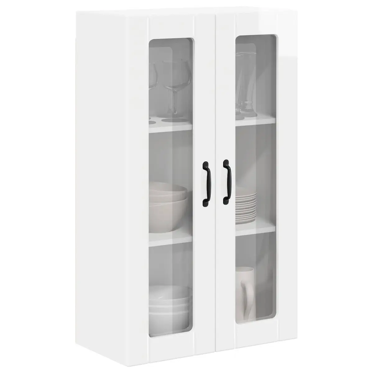Wall Glass Cabinet Kitchen Storage 60x31x100cm