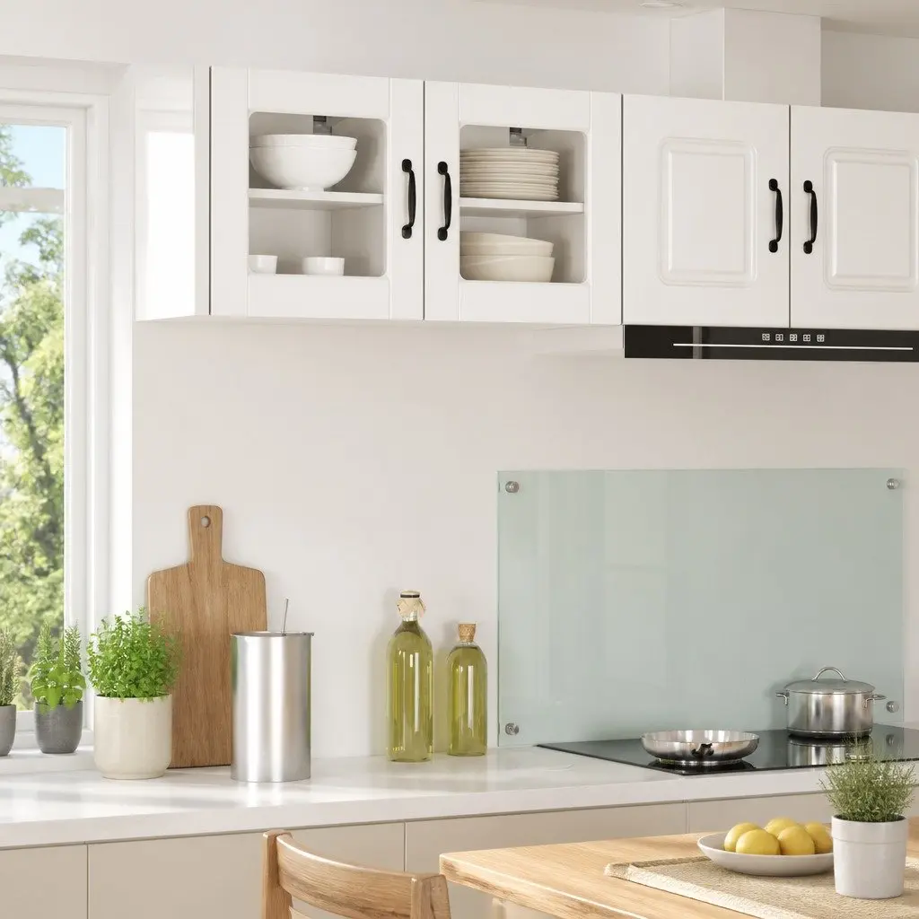 Wall Glass Cabinet Kitchen Storage 40x31x40cm