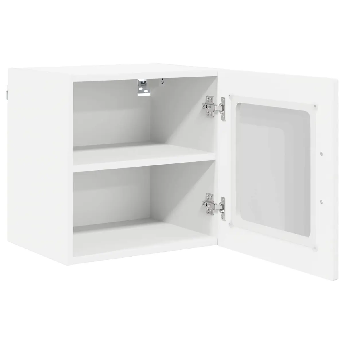 Wall Glass Cabinet Kitchen Storage 40 x 31 x 40 cm Modern Shelves 2 Piece