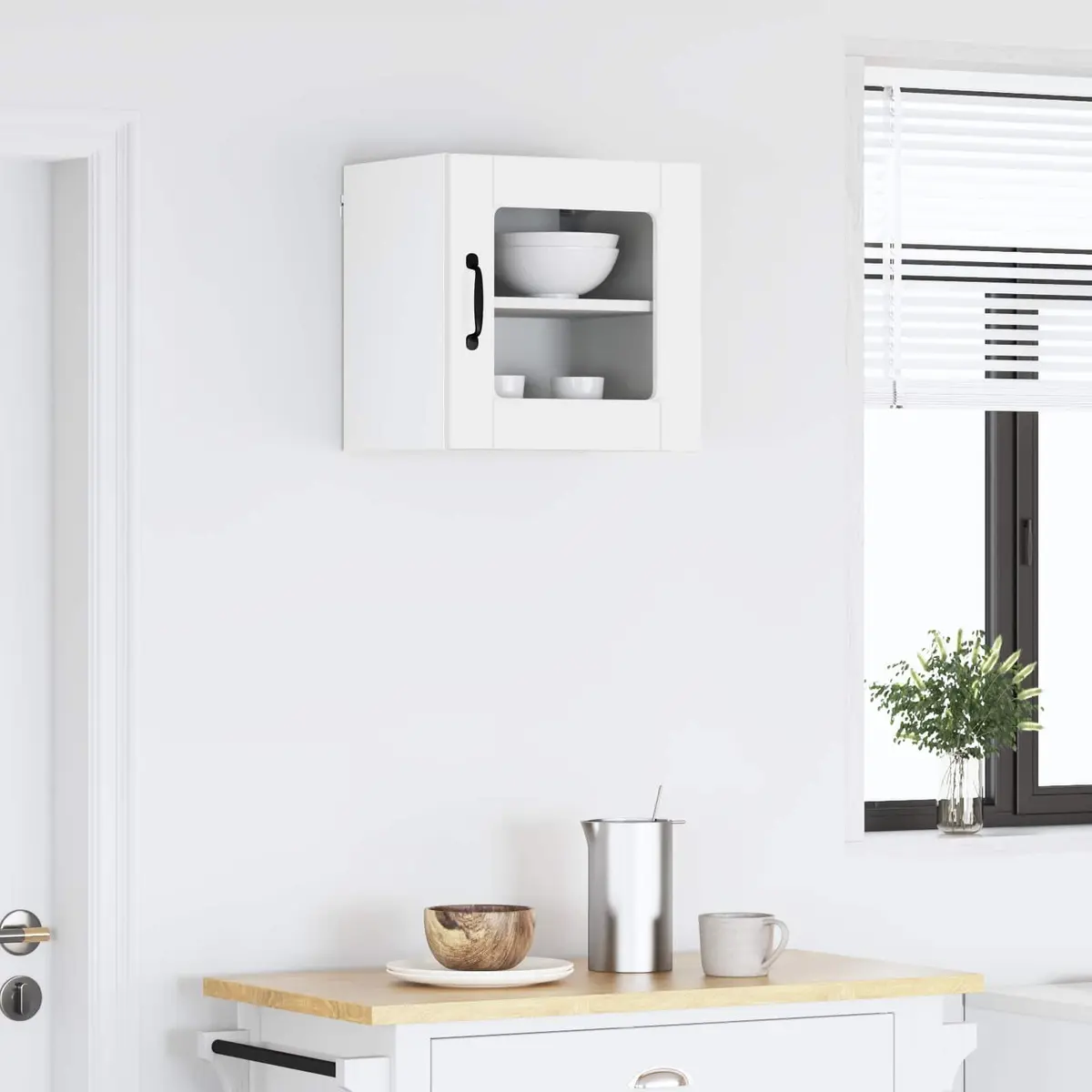 Wall Glass Cabinet Kitchen Storage 40x31x40cm