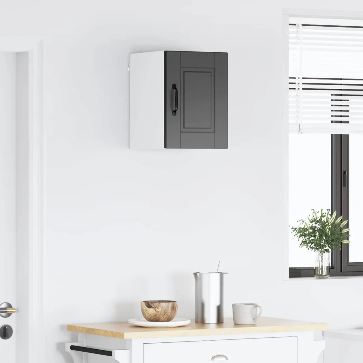 Wall Cabinet Kitchen Storage Black 30 x 31 x 40 cm Engineered Wood