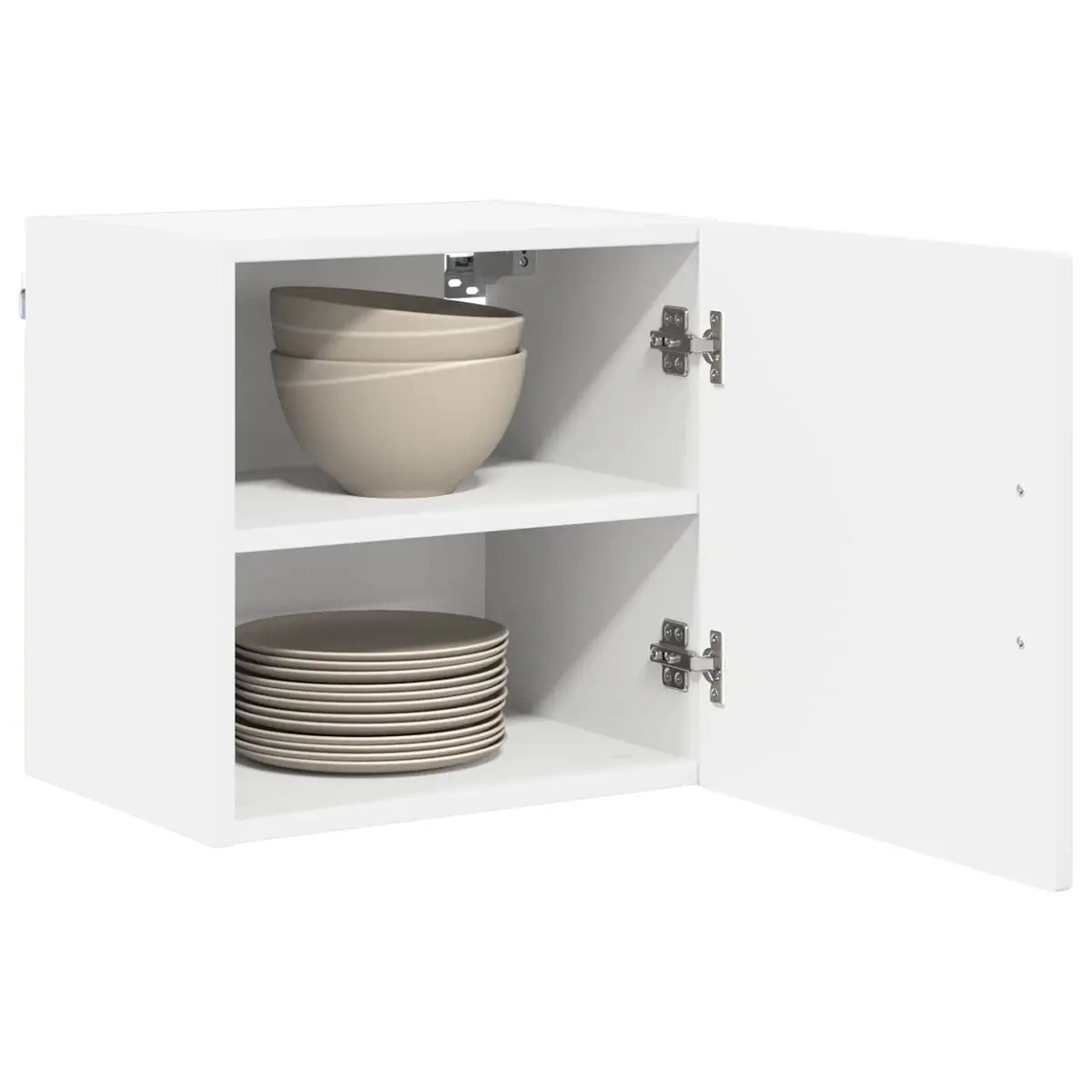 Wall Mounted Cabinet Kitchen Storage Modern White 40cm x 31cm x 40cm Engineered Wood