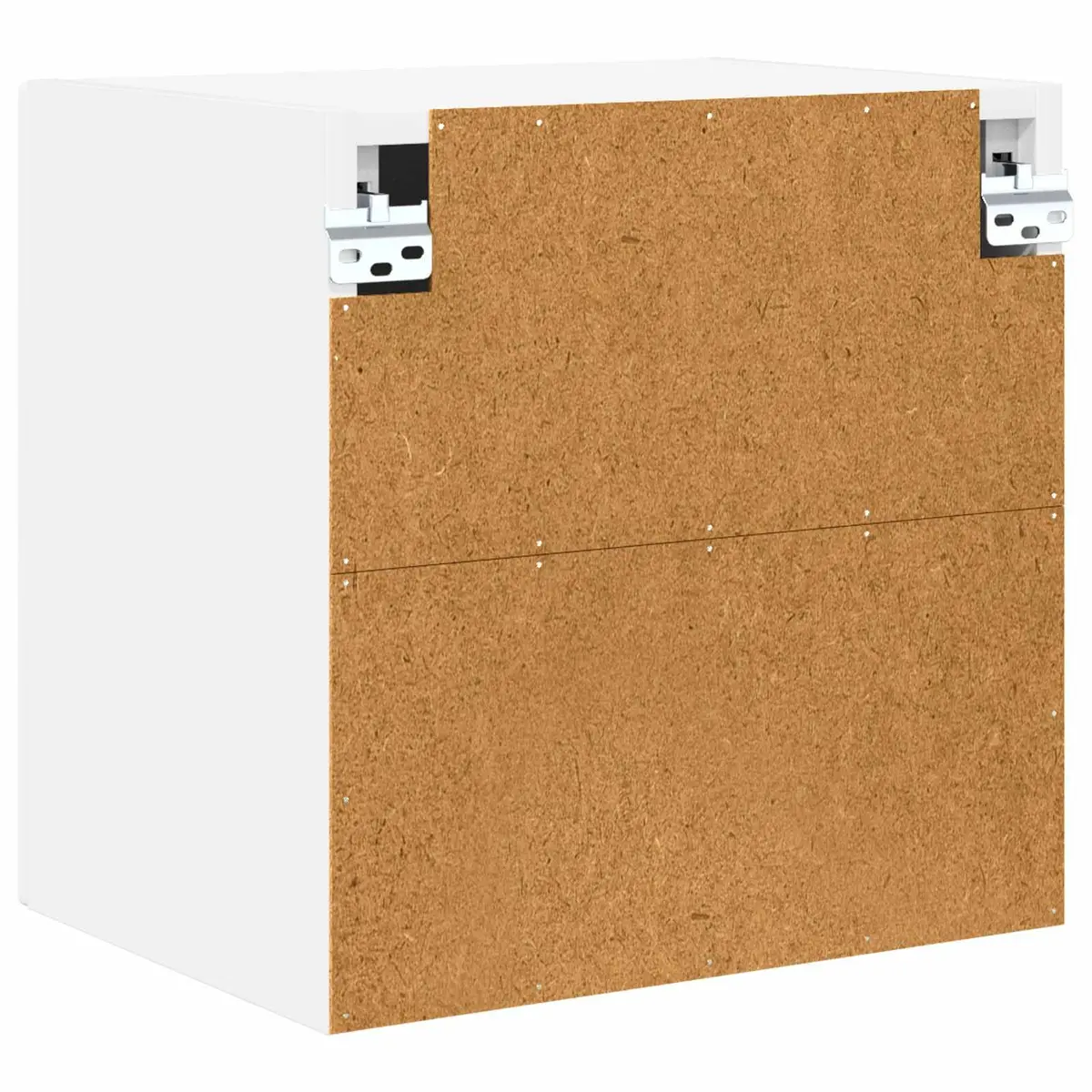 Wall Cabinet Kitchen Storage 2 pcs White Engineered Wood Shelves Compartments