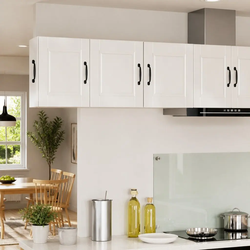 Wall Cabinet Kitchen Storage High Gloss White 40cm