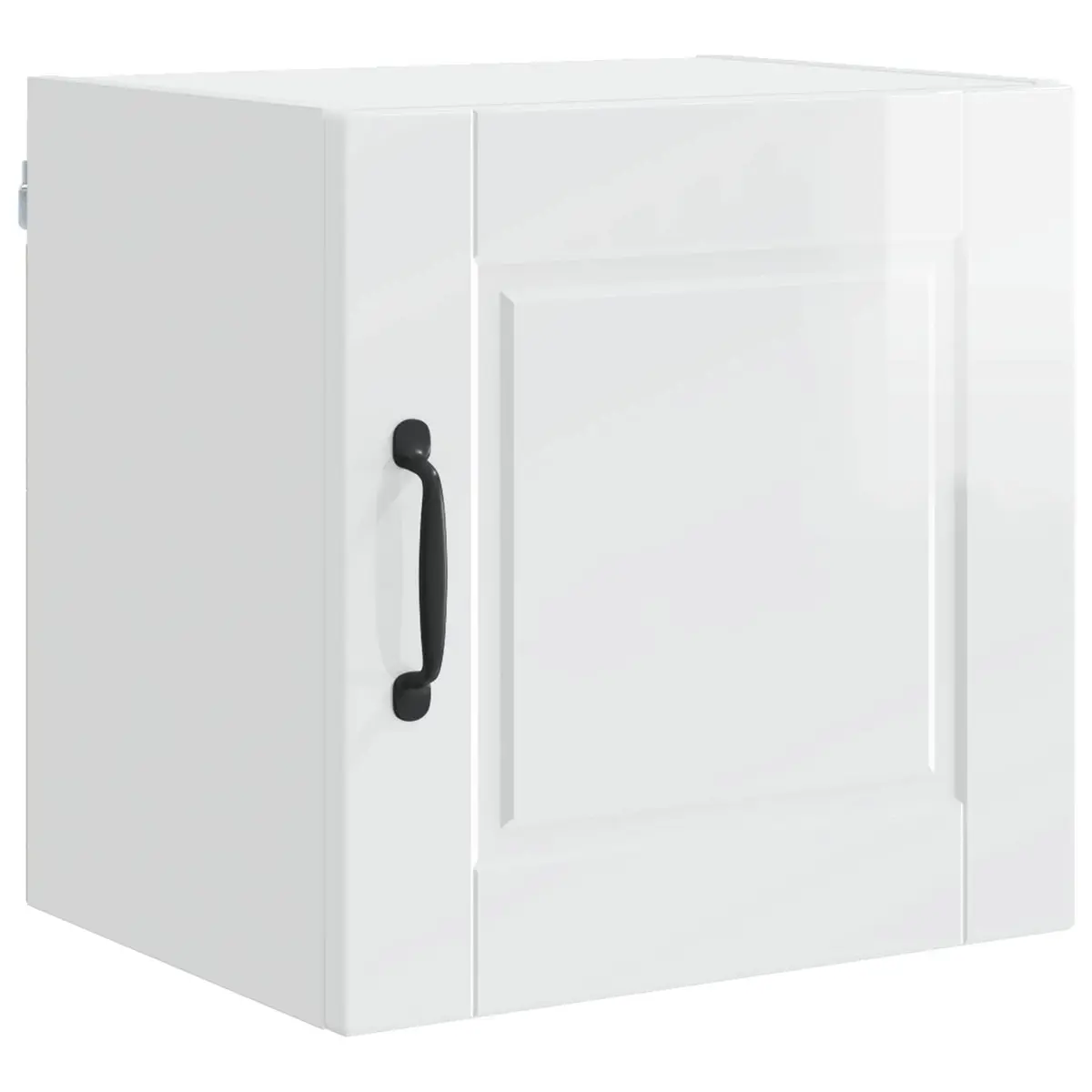 Wall Cabinet Kitchen Storage High Gloss White 40x31x40cm Shelves Compartments