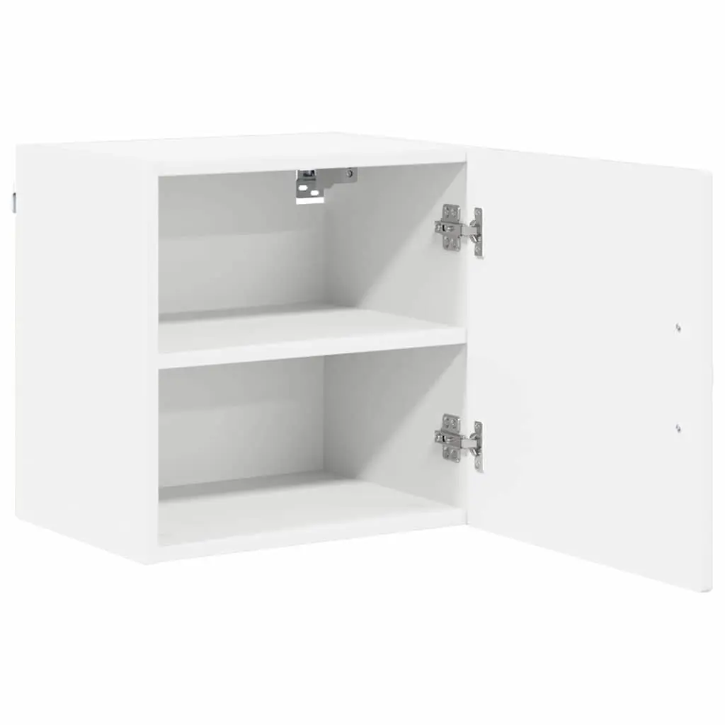 Wall Cabinet Kitchen Storage High Gloss White 40x31x40cm Shelves Compartments