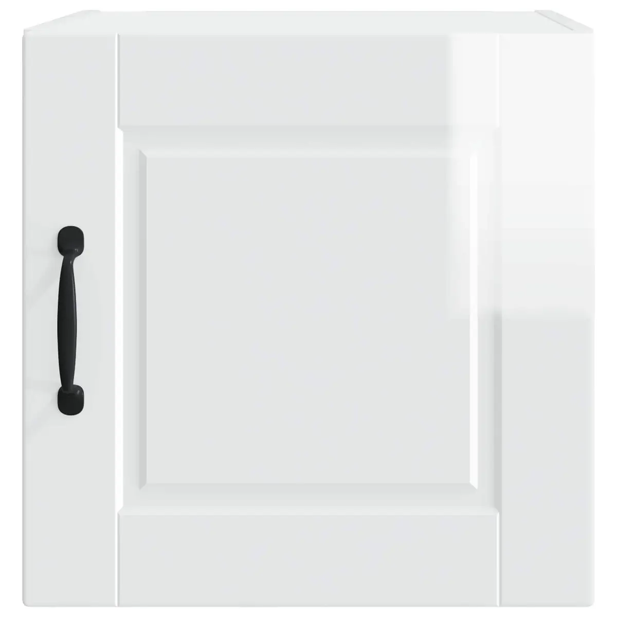 Wall Cabinet Kitchen Storage High Gloss White 40x31x40cm Shelves Compartments