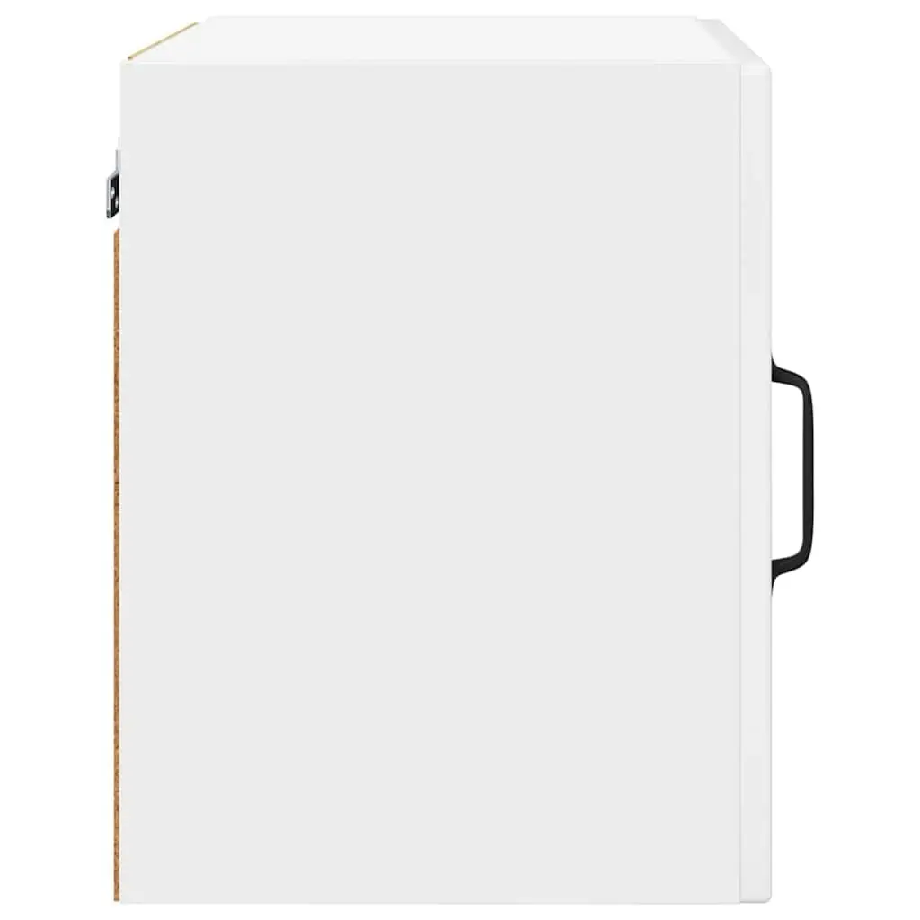 Wall Cabinet Kitchen Storage High Gloss White 40x31x40cm Shelves Compartments