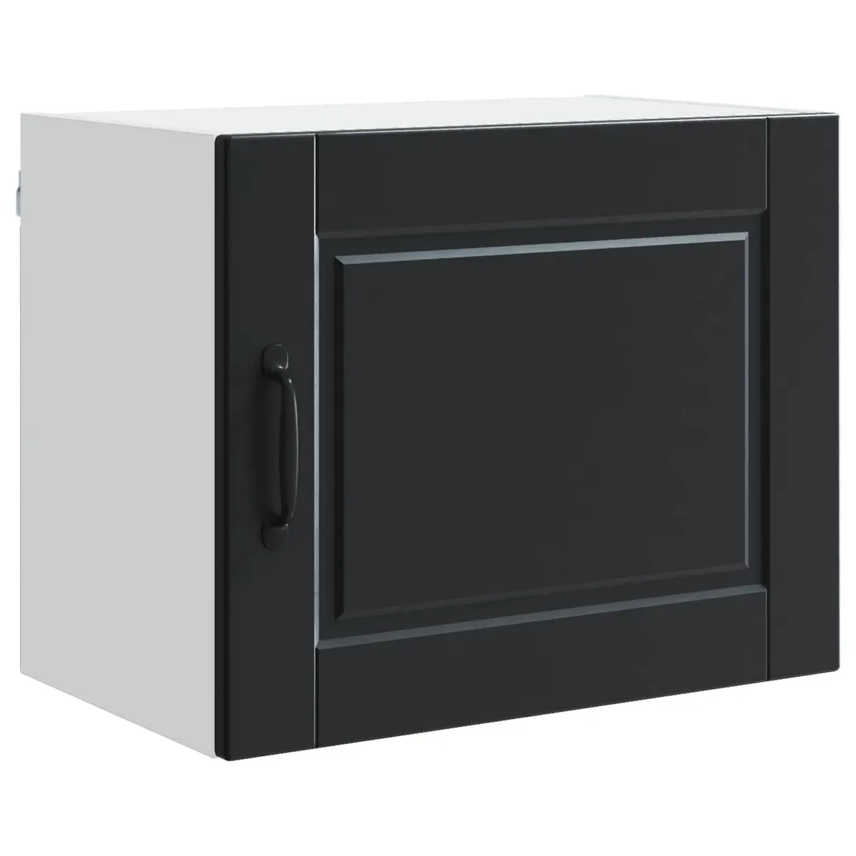 Wall Cabinet Storage Kitchen Black Engineered Wood Shelf Unit 50 x 31 x 40 cm