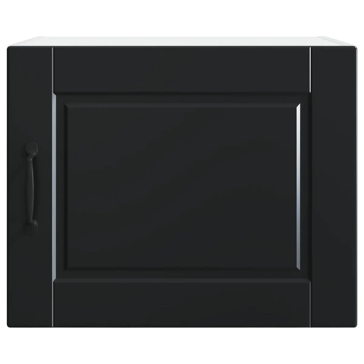 Wall Cabinet Storage Kitchen Black Engineered Wood Shelf Unit 50 x 31 x 40 cm