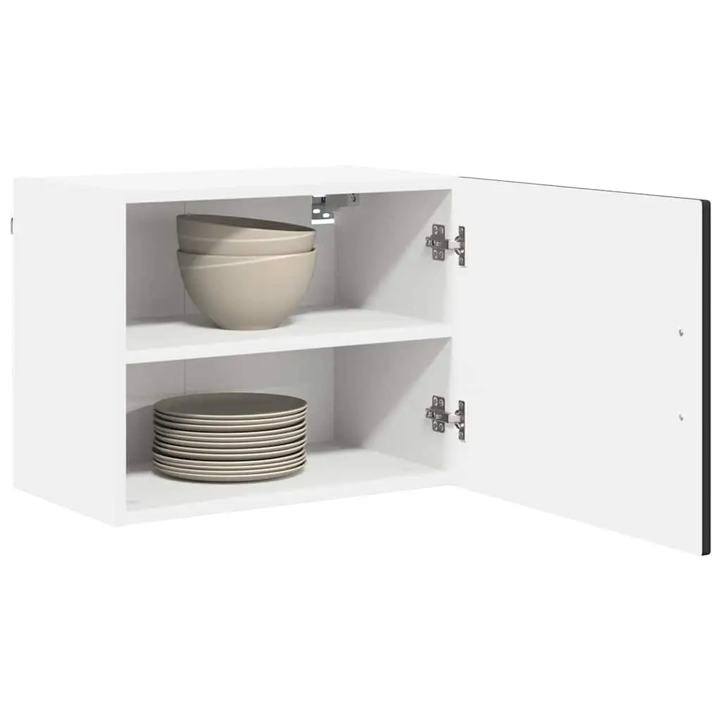 Wall Cabinet Kitchen Storage 2 pcs Black Engineered Wood 50 x 31 x 40 cm