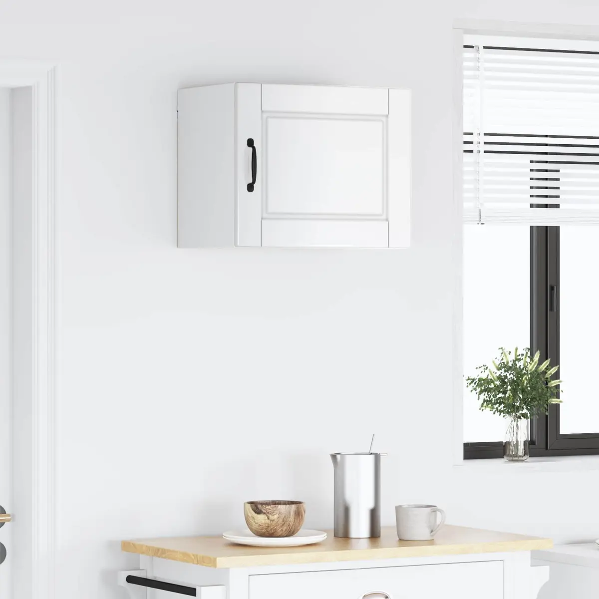 Wall Cabinet Kitchen Storage High Gloss White 50 x 31 x 40 cm