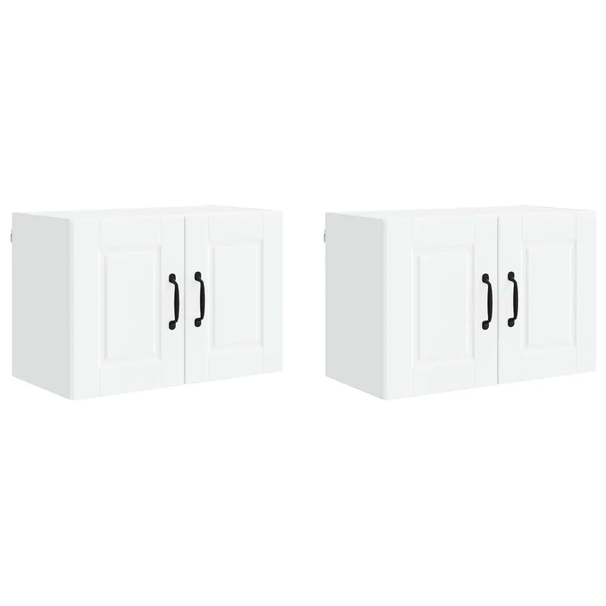 Wall Cabinet Kitchen Storage 2 Pcs White Engineered Wood 60x31x40cm
