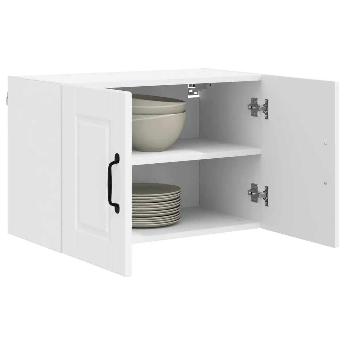 Wall Cabinet Kitchen Storage 2 Pcs White Engineered Wood 60x31x40cm