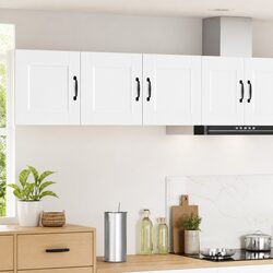 Wall Cabinet Kitchen Storage PORTO in White - 80x31x40cm