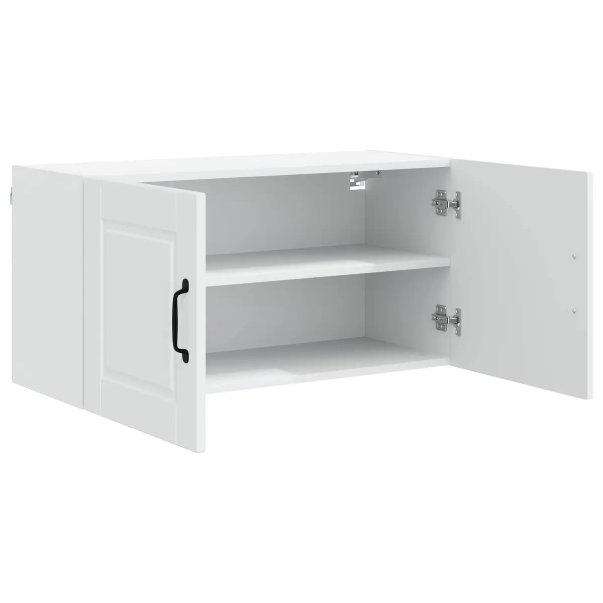 Wall Cabinet Modern Kitchen Storage White 80x31x40cm Engineered Wood Shelves