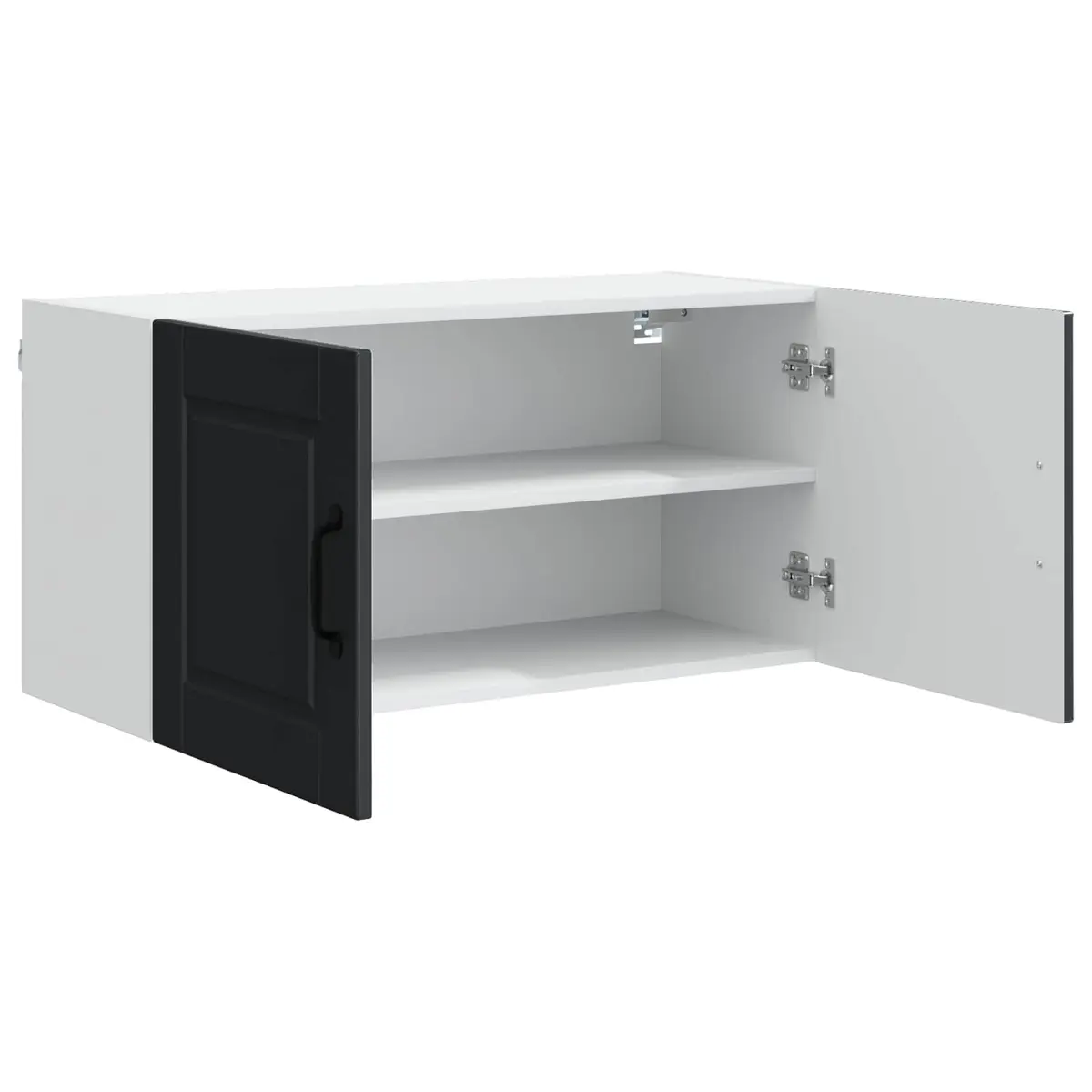 80x31x40cm Engineered Wood Wall Cabinet in Black