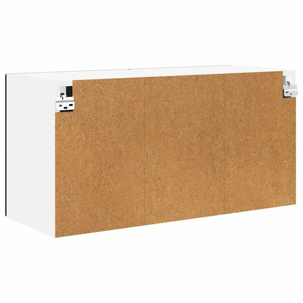 80x31x40cm Engineered Wood Wall Cabinet in Black