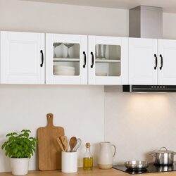 Specifications of the White Wall Glass Cabinet 80x31x40cm