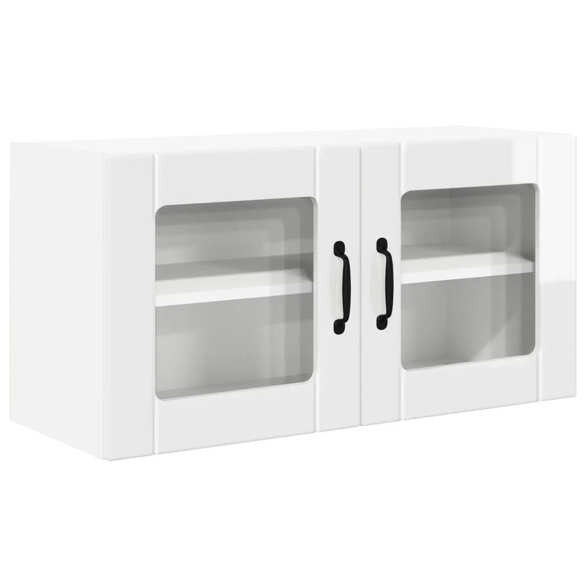 Wall Cabinet Indoor Kitchen Storage High Gloss White 80 x 31 x 40 cm