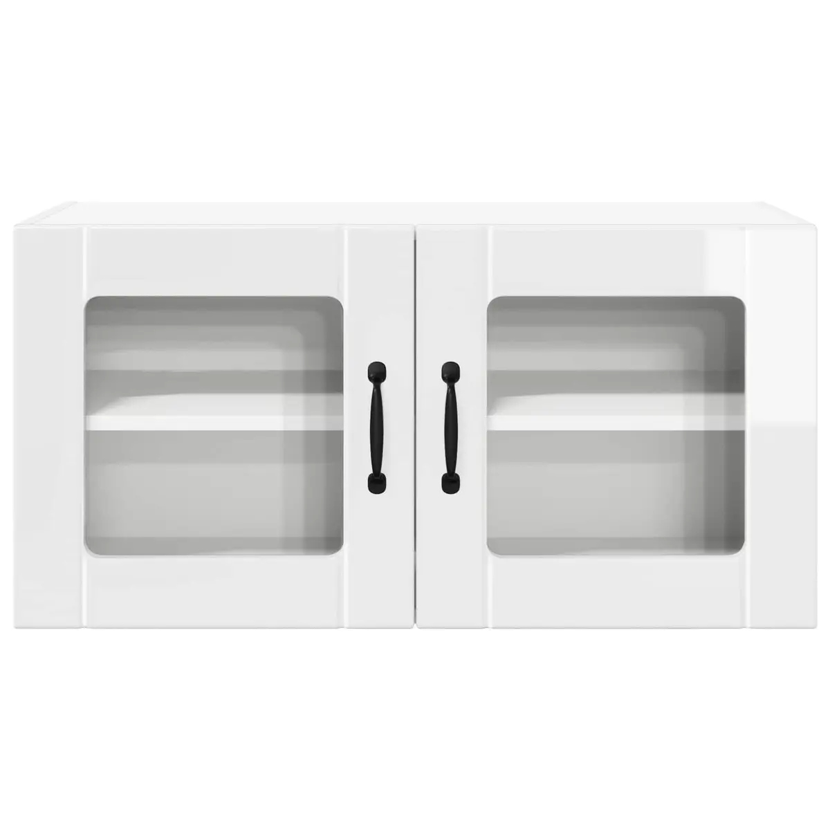 Wall Cabinet Indoor Kitchen Storage High Gloss White 80 x 31 x 40 cm