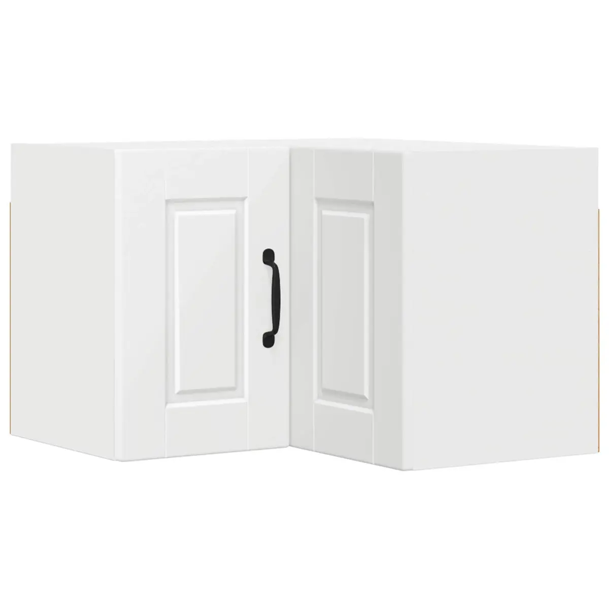 Wall-Mounted White Corner Cabinet for Organized Storage