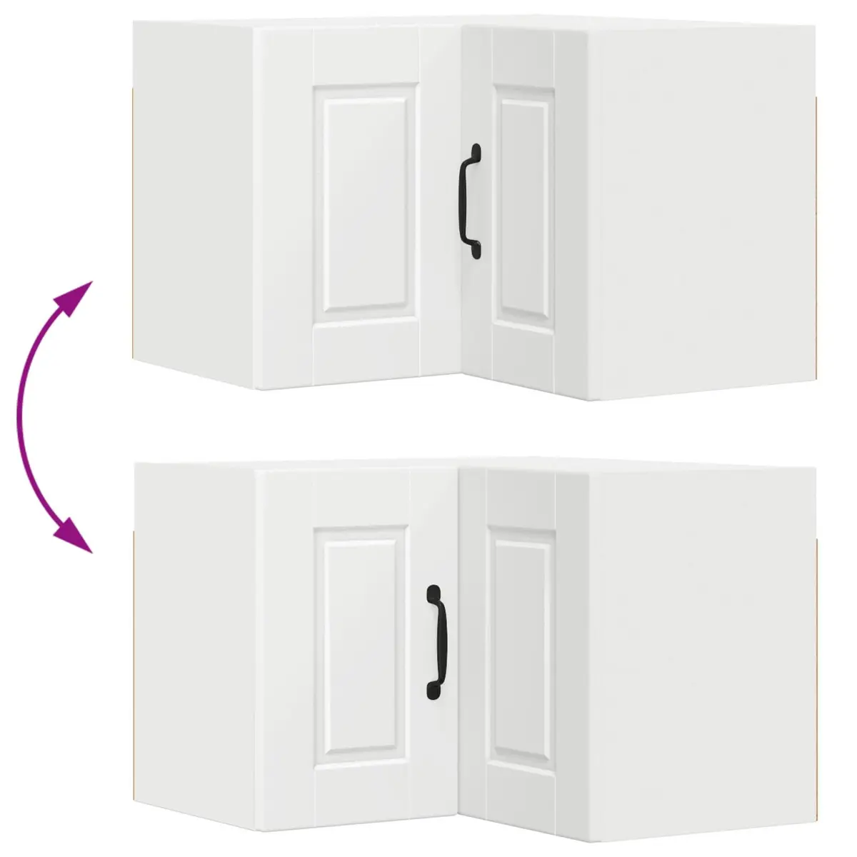 Wall-Mounted White Corner Cabinet for Organized Storage