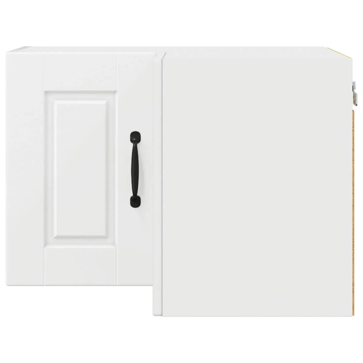 Wall-Mounted White Corner Cabinet for Organized Storage