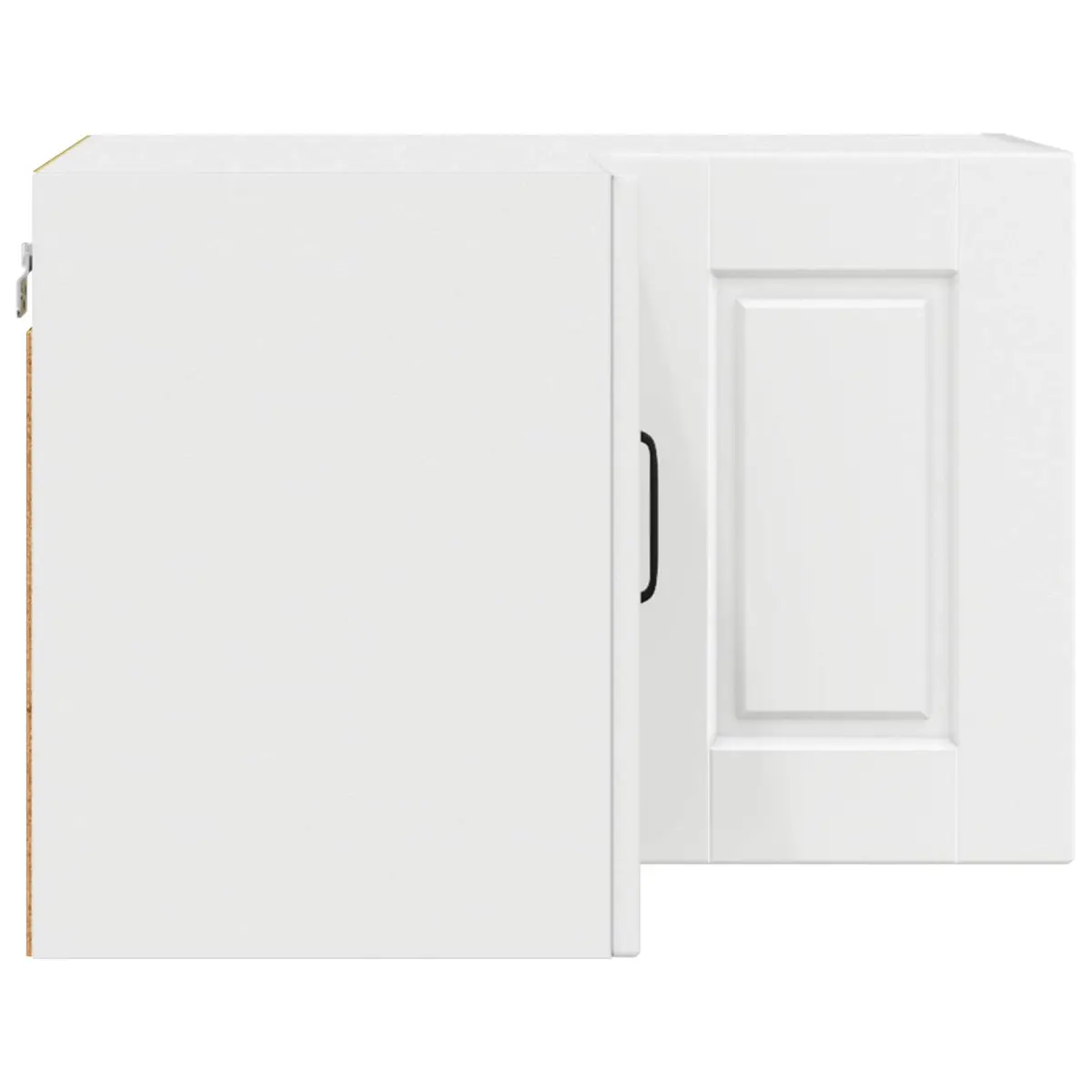 Wall-Mounted White Corner Cabinet for Organized Storage