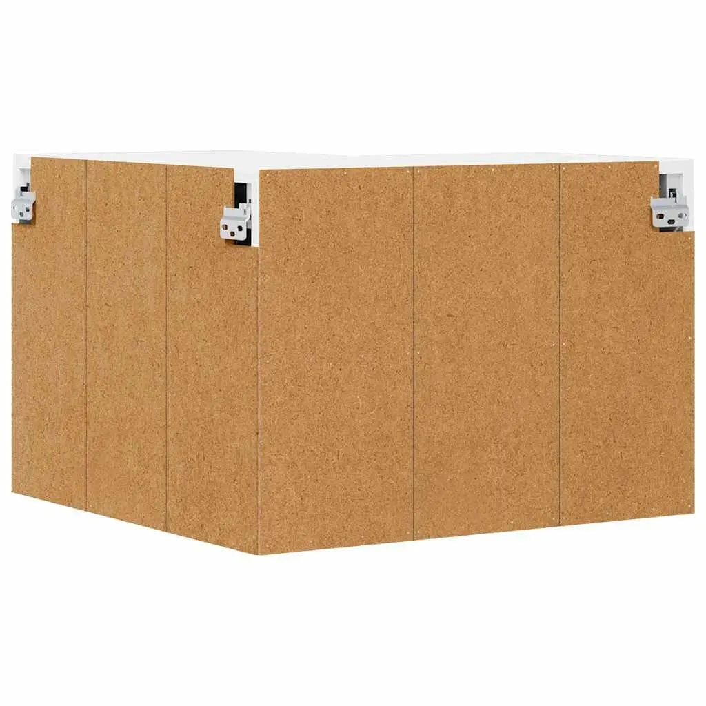Wall-Mounted White Corner Cabinet for Organized Storage